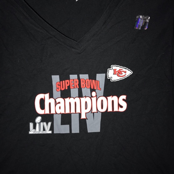 🆕KC Chiefs Super Bowl LIV #44 Champions Trophy T-Shirt - Picture 5 of 7